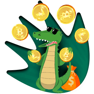 Croco juggling with Cyber Money Play Croco crocodile juggling with crypto